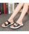 Women's black double buckle strap vamp slip on mule shoe sandal 04