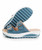 Women's blue double buckle strap vamp slip on mule shoe sandal 13