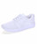 Women's white casual hollow out lace up shoe sneaker 01