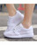 Women's white casual hollow out lace up shoe sneaker 11