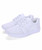 Women's white casual hollow out lace up shoe sneaker 18