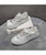 Women's white grey hollow out lace up shoe sneaker 07