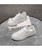 Women's white pink hollow out lace up shoe sneaker 05
