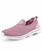 Women's pink hollow out sport print flyknit slip on shoe sneaker 01