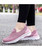 Women's pink hollow out sport print flyknit slip on shoe sneaker 02