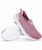 Women's pink hollow out sport print flyknit slip on shoe sneaker 15