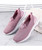 Women's pink hollow out sport print flyknit slip on shoe sneaker 12
