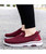 Women's red hollow out sport print flyknit slip on shoe sneaker 11