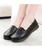 Women's black floral hollow slip on shoe loafer 06