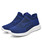 Women's blue pattern texture flyknit slip on shoe sneaker 13