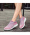 Women's pink pattern texture flyknit slip on shoe sneaker 04