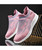 Women's pink pattern texture flyknit slip on shoe sneaker 09