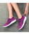 Women's purple pattern texture flyknit slip on shoe sneaker 07