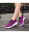 Women's purple pattern texture flyknit slip on shoe sneaker 04