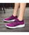 Women's purple pattern texture flyknit slip on shoe sneaker 03