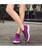 Women's purple pattern texture flyknit slip on shoe sneaker 02