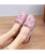 Women's pink floral pattern low cut slip on shoe loafer 05