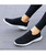 Women's lack stripe flyknit sock like entry slip on shoe sneaker 03