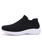 Women's black pattern texture sock like entry slip on shoe sneaker 07