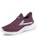 Women's purple stripe texture flyknit slip on shoe sneaker 01