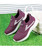 Women's purple stripe texture flyknit slip on shoe sneaker 13
