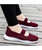 Women's red flyknit low cut hollow slip on shoe sneaker 03