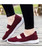 Women's red flyknit low cut hollow slip on shoe sneaker 08