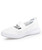 Women's white flyknit low cut hollow slip on shoe sneaker 01