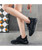Women's black stripe flyknit casual shoe sneaker 03