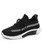 Women's black stripe texture hollow cut flyknit shoe sneaker 01