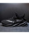 Women's black stripe texture casual flyknit shoe sneaker 10