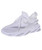 Women's white stripe texture casual flyknit shoe sneaker 01