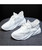 Women's white stripe texture casual flyknit shoe sneaker 06