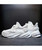 Women's white stripe texture casual flyknit shoe sneaker 07