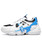 Women's white blue pattern print hollow out shoe sneaker 10