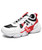 Women's white red pattern print hollow out shoe sneaker 01