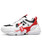 Women's white red pattern print hollow out shoe sneaker 12