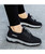 Women's black stripe texture pattern flyknit shoe sneaker 08