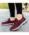 Women's red stripe texture pattern flyknit shoe sneaker 07