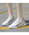 Women's white stripe texture flyknit shoe sneaker 02