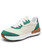 Women's beige green thread accents shoe sneaker 01