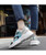 Women's white blue sport print casual shoe sneaker 04