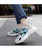 Women's white blue sport print casual shoe sneaker 05