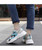 Women's white blue sport print casual shoe sneaker 06