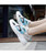 Women's white blue sport print casual shoe sneaker 08