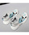 Women's white blue sport print casual shoe sneaker 14