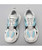 Women's white blue sport print casual shoe sneaker 13