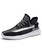 Women's black flyknit texture stripe check casual shoe sneaker 01