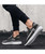 Women's black flyknit texture stripe check casual shoe sneaker 02