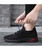 Women's black flyknit label pattern casual shoe sneaker 04